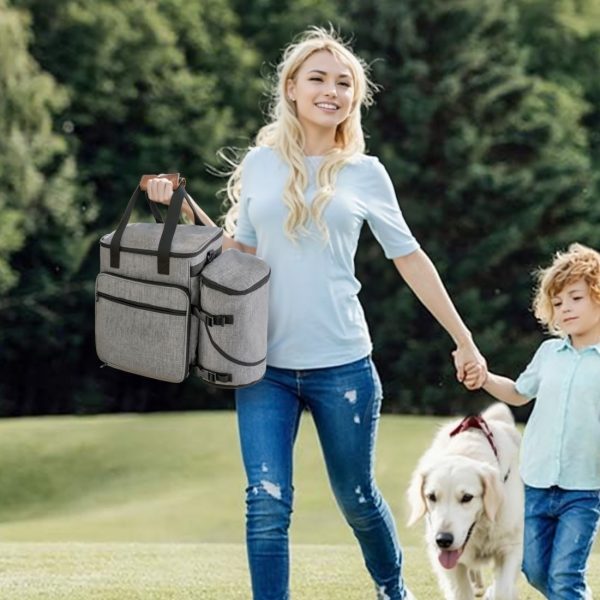 Dog Travel Bag Backpack with Dog Food Storage Container - Image 14