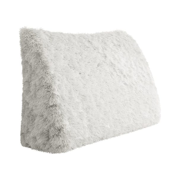 Headboard Pillow Large Wedge Reading Pillow Plush White - Image 11