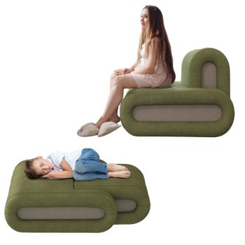 Convertible Floor Sofa with Removable Back Support