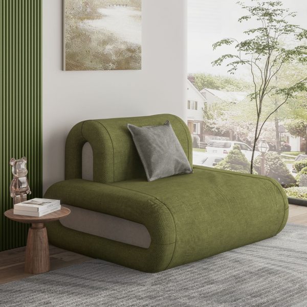 Convertible Floor Sofa with Removable Back Support - Image 2