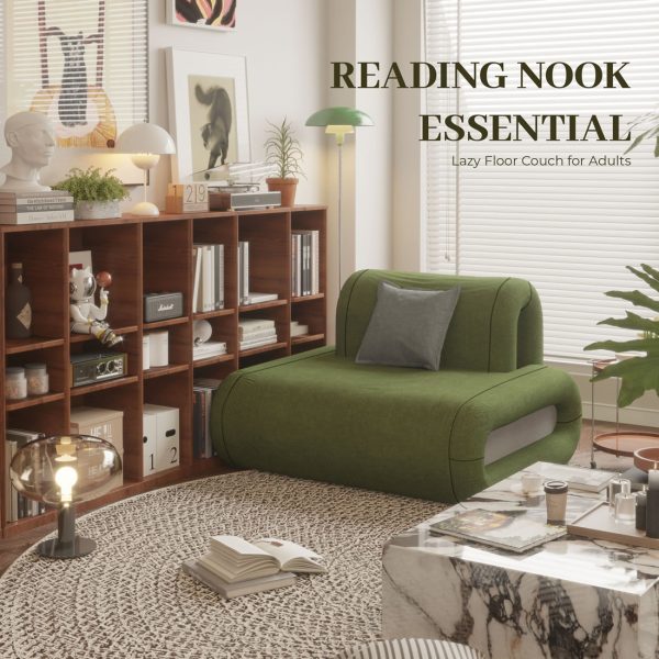 Convertible Floor Sofa with Removable Back Support - Image 6