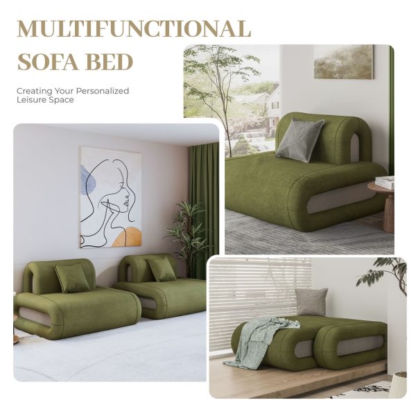 Convertible Floor Sofa with Removable Back Support - Image 8