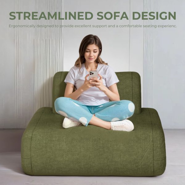 Convertible Floor Sofa with Removable Back Support - Image 12