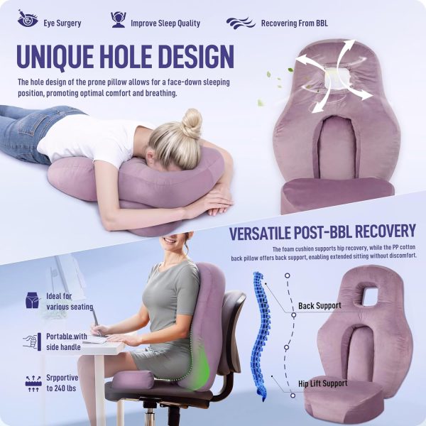 2N1 BBL Recovery Pillow & Back Support Set for Post-Surgery - Image 2