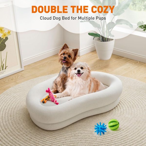 Cloud Shaped Dog & Cat Bed with Removable Cover, Easy Clean - Image 3
