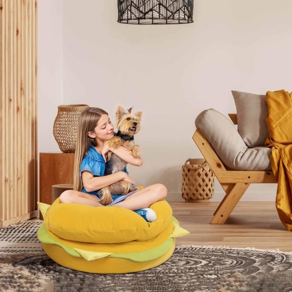 Hamburger Floor Sofa - Funny Plush Couch for Home Decor - Image 2