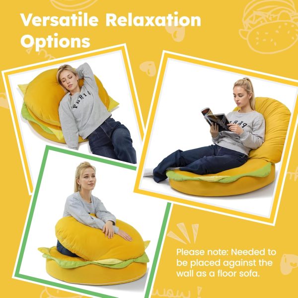Hamburger Floor Sofa - Funny Plush Couch for Home Decor - Image 4