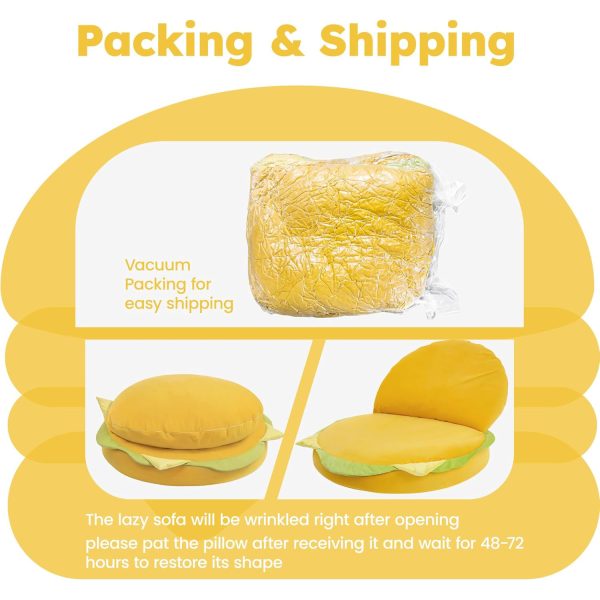 Hamburger Floor Sofa - Funny Plush Couch for Home Decor - Image 6