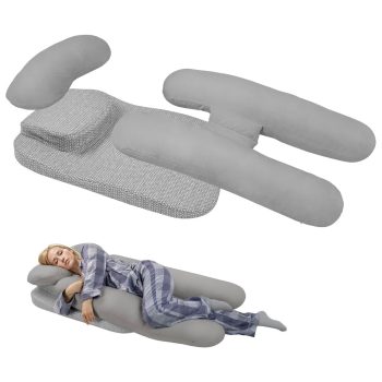Side Sleeper Pillow With Arm Hole & Foam Wedge for Neck and Shoulder Pain