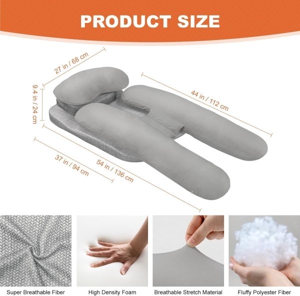 Side Sleeper Pillow With Arm Hole & Foam Wedge for Neck and Shoulder Pain - Image 6