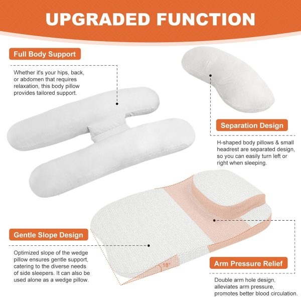 Side Sleeper Pillow With Arm Hole & Foam Wedge for Neck and Shoulder Pain - Image 9
