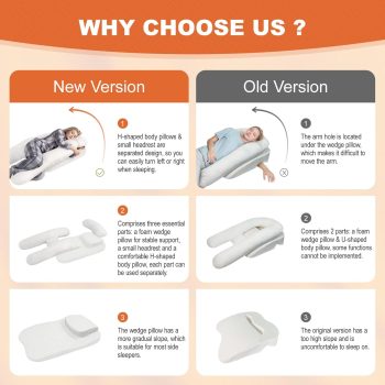 side sleeper pillow with arm hole 10