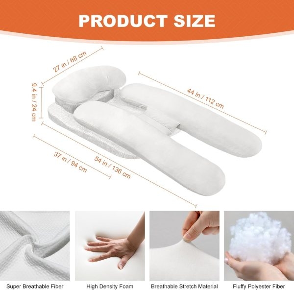 Side Sleeper Pillow With Arm Hole & Foam Wedge for Neck and Shoulder Pain - Image 11