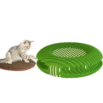 3D Felt Donut Pet Bed with Mat for Cats & Small Dogs