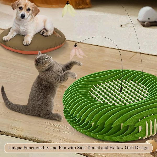 3D Felt Donut Pet Bed with Mat for Cats & Small Dogs - Image 3
