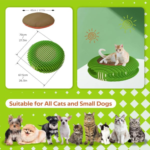 3D Felt Donut Pet Bed with Mat for Cats & Small Dogs - Image 6