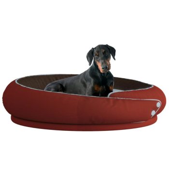 Calming Dog Bed with Removable Cushion, Indoor Round Kennel