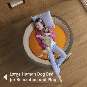 calming dog bed round kennel 04