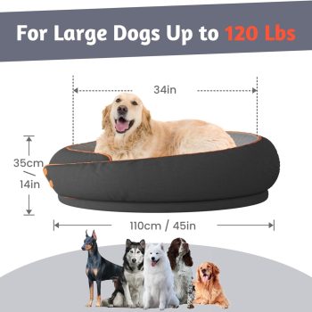 calming dog bed round kennel 07