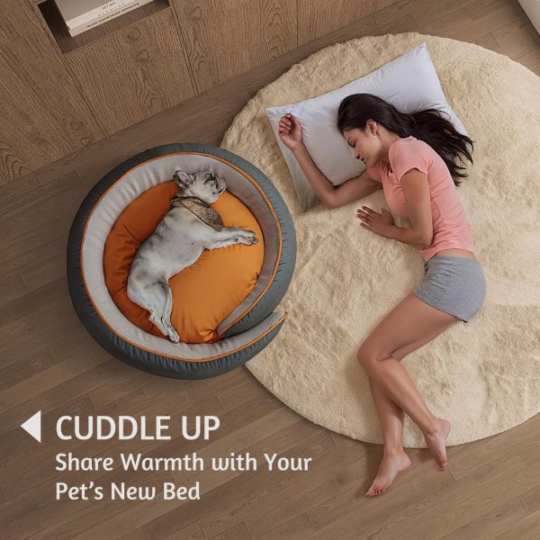 Calming Dog Bed with Removable Cushion, Indoor Round Kennel - Image 7