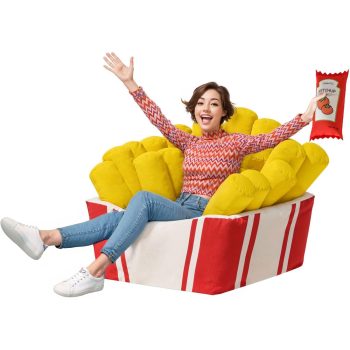 Fries Inspired Bean Bag Couch Chair, Comfort for Everyone