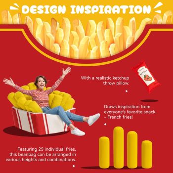 fries inspired bean bag couch chair 03