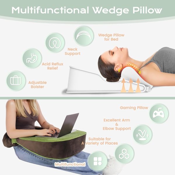 Multifunction Support Pillow with Adjustable Reading Bolster - Image 3