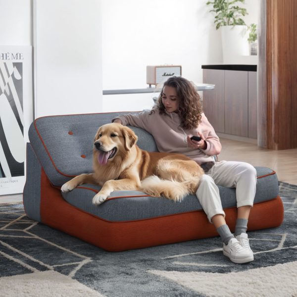 Folding Couch Bed 3-in-1 Sleeper Sofa Convertible Futon - Image 3
