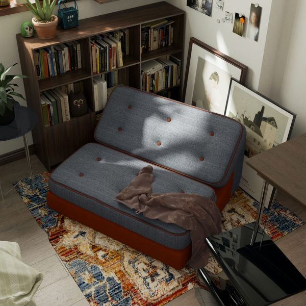 Folding Couch Bed 3-in-1 Sleeper Sofa Convertible Futon - Image 4