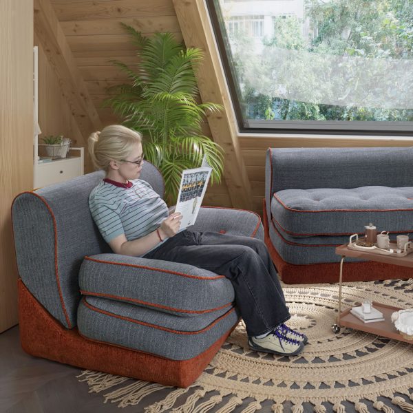 Folding Couch Bed 3-in-1 Sleeper Sofa Convertible Futon - Image 7