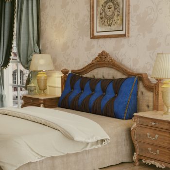 headboard backrest pillow blue 02