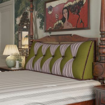 headboard backrest pillow green 01