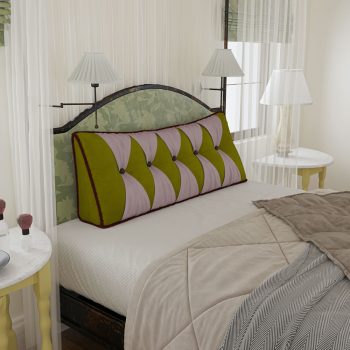 headboard backrest pillow green 02