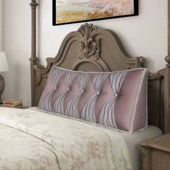 headboard backrest pillow pink 01