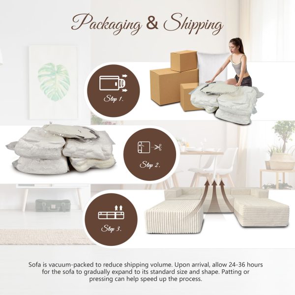 Plush Cloud Modular Sofa with Chaise & Removable Covers - Image 8