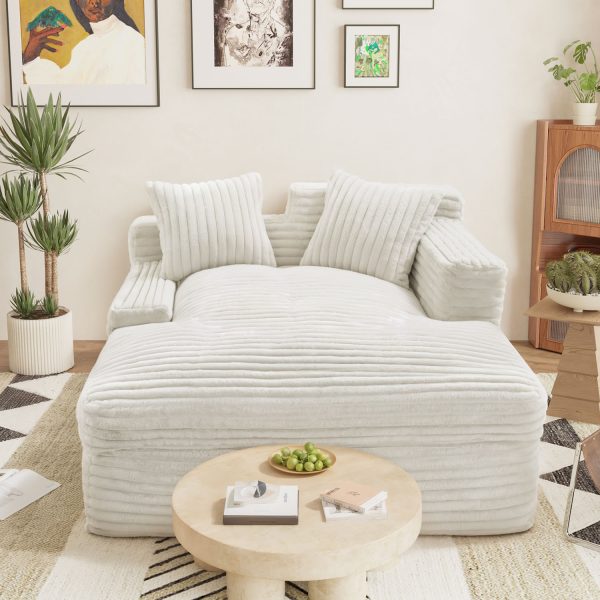 Large Floor Loveseat, Casual Recliner for Gaming, Reading - Image 4