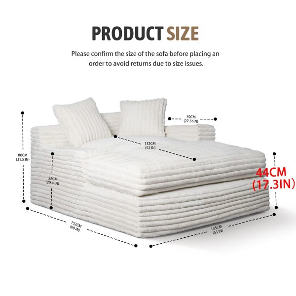 Large Floor Loveseat, Casual Recliner for Gaming, Reading - Image 13