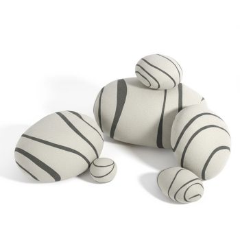 Pebble Cushions Rock Pillows LivingStones Pebble Pillows Set