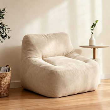 Comfy Velvet Bean Bag Chair for Adults, Perfect for Gaming, Reading & Relaxing - Image 2