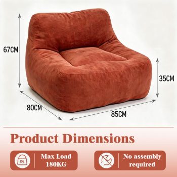 Deep Lounge Bean Bag Sofa, Ultra-Soft Plush Chair for Gaming Room & Bedroom - Image 3