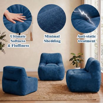 Ultra-Soft Bean Bag Chair for Adults, Cozy Lounge Sofa for Home & Gaming Room - Image 6