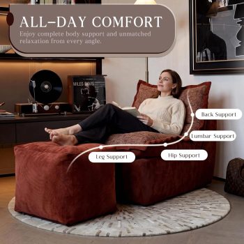 Comfy Boneless Chaise Lounge Chair for Living Room - Image 2
