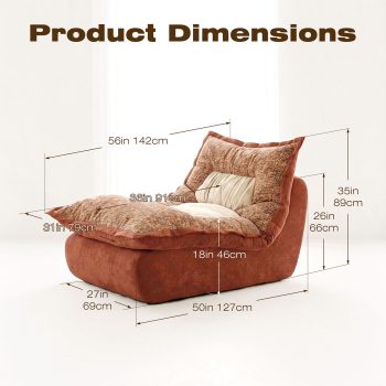 Comfy Boneless Chaise Lounge Chair for Living Room - Image 15