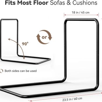 Metal Floor Sofa Support Frame, Freestanding Backrest for Floor Seating - Image 3