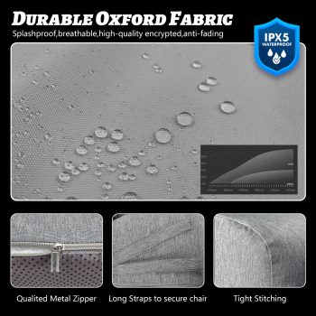 Indoor Outdoor Patio Lounge Chair Cushion with Washable Cover - Image 9